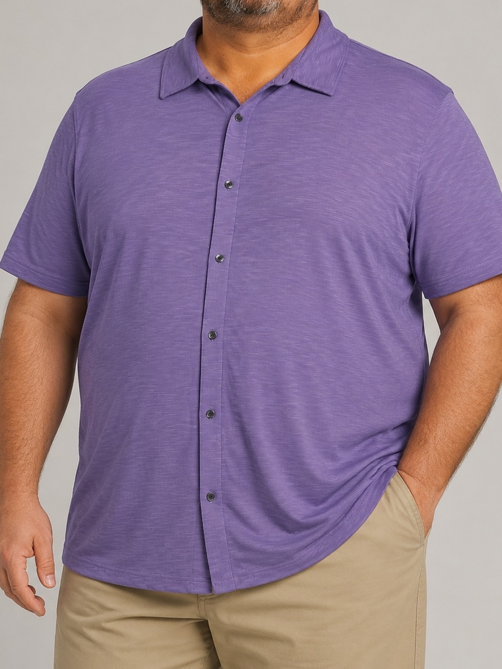 🌴💜 Tommy Bahama Men’s 3XL Lilac Purple Lightweight Tencel Short Sleeve Shirt